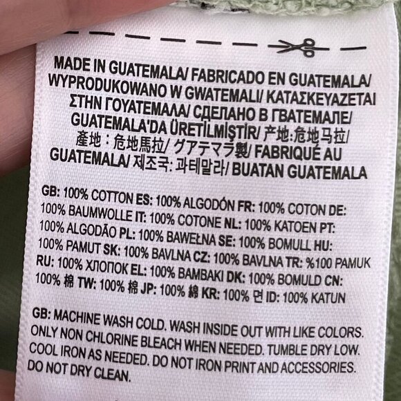 Vans Vintage Peace of Mind Classic Fit LS Cotton T Shirt Celadon Green Sz XS - Picture 10 of 13